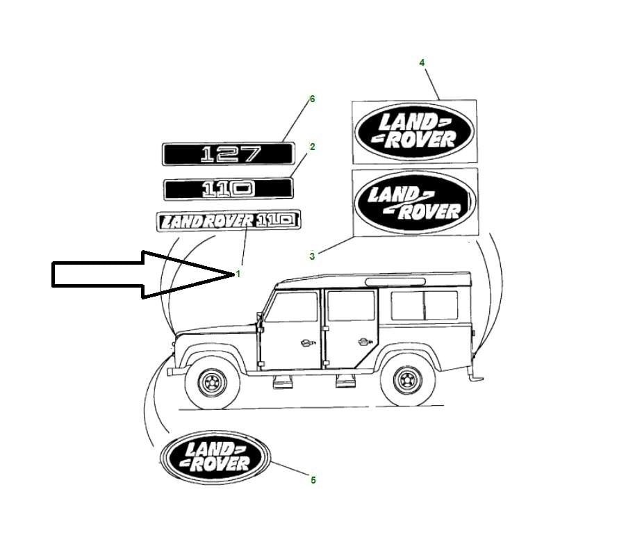 MUC2003 ბეჯი წინა-ვერცხლისფერი შავ ფონზე Defender 110